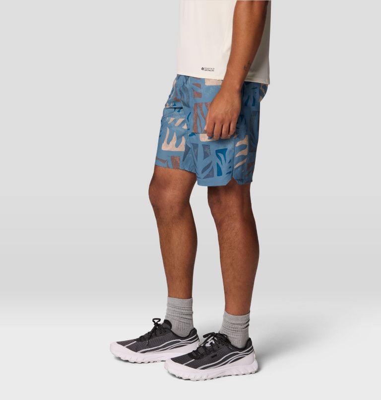 Men's Trail Sender Short, Color: Adriatic Blue Meadows Print, image 5