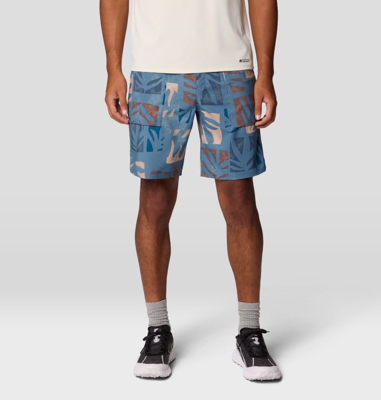 Men's Trail Sender Short, Color: Adriatic Blue Meadows Print, image 1