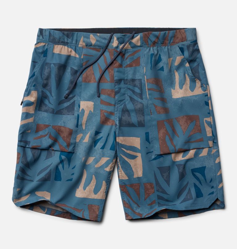 Men's Trail Sender Short, Color: Adriatic Blue Meadows Print, image 3