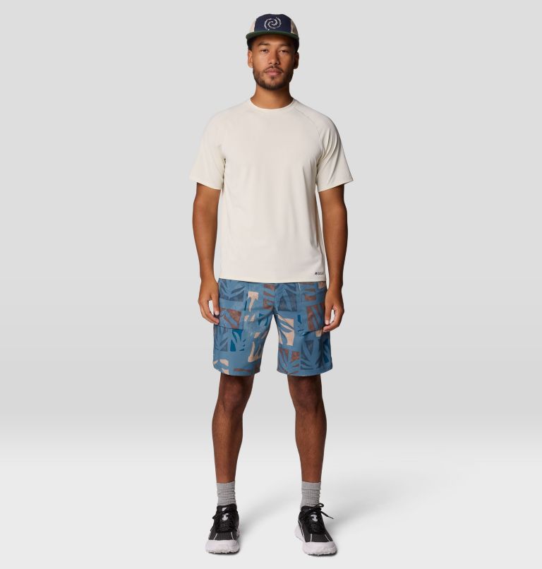 Men's Trail Sender Short, Color: Adriatic Blue Meadows Print, image 2