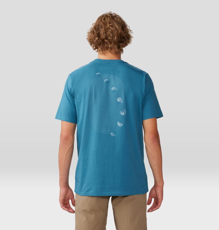 Men's Moon Phases Short Sleeve, Color: Baltic Blue, image 2