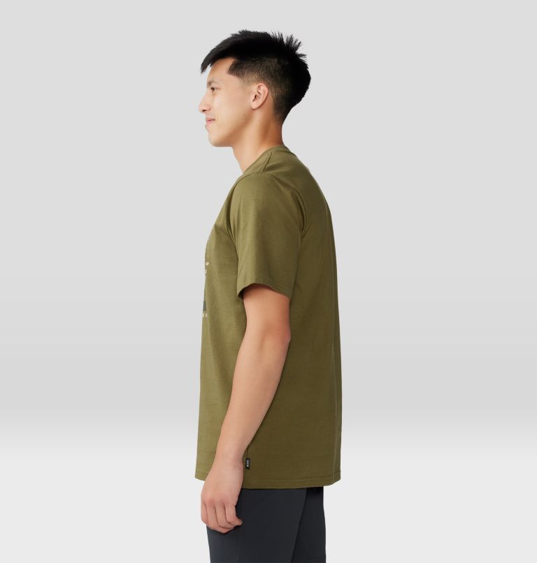T-shirt à manches courtes Tie Dye Earth Homme, Color: Combat Green, image 3