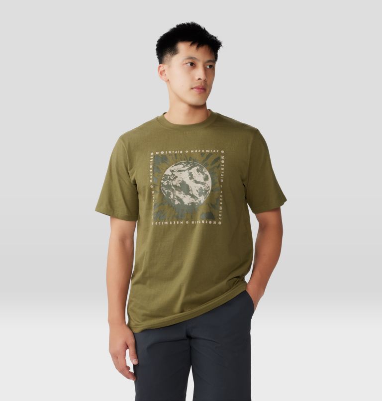 T-shirt à manches courtes Tie Dye Earth Homme, Color: Combat Green, image 5