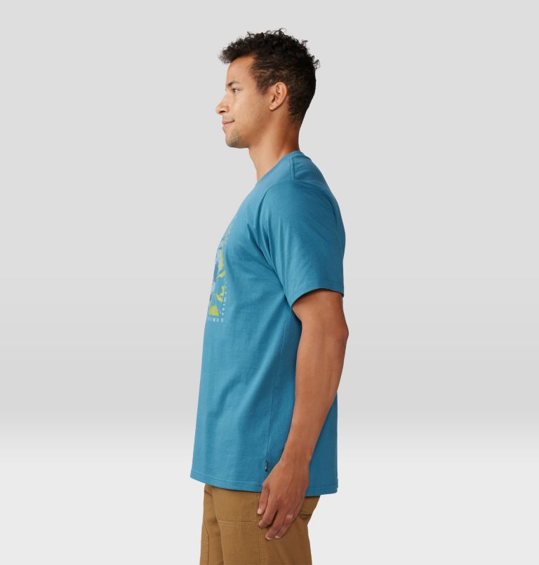 Men's Tie Dye Earth Short Sleeve, Color: Baltic Blue, image 3