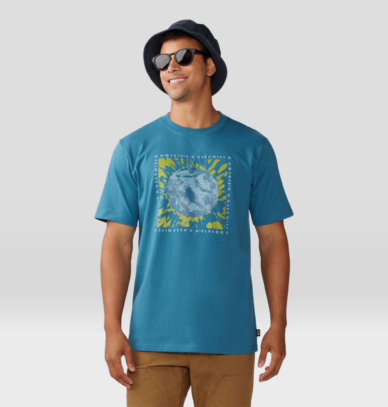 Men's Tie Dye Earth Short Sleeve, Color: Baltic Blue, image 5