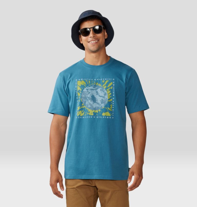 Men's Tie Dye Earth Short Sleeve, Color: Baltic Blue, image 6
