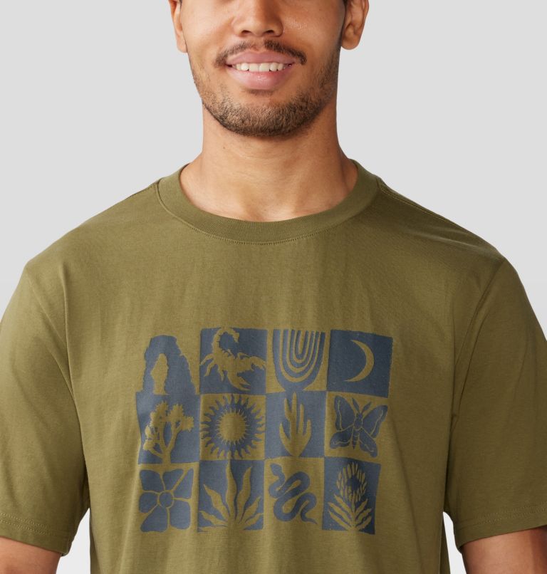 Men's Desert Check Short Sleeve, Color: Combat Green, image 4