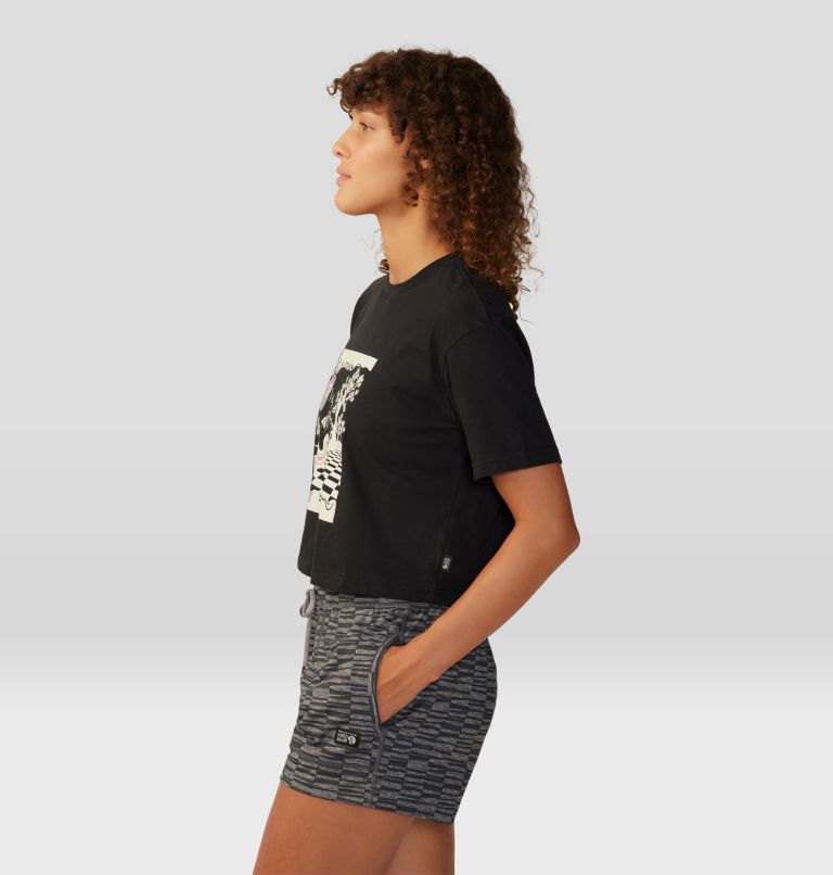 Women's By Marina Inoue Boxy Crop Short Sleeve, Color: Black, image 3