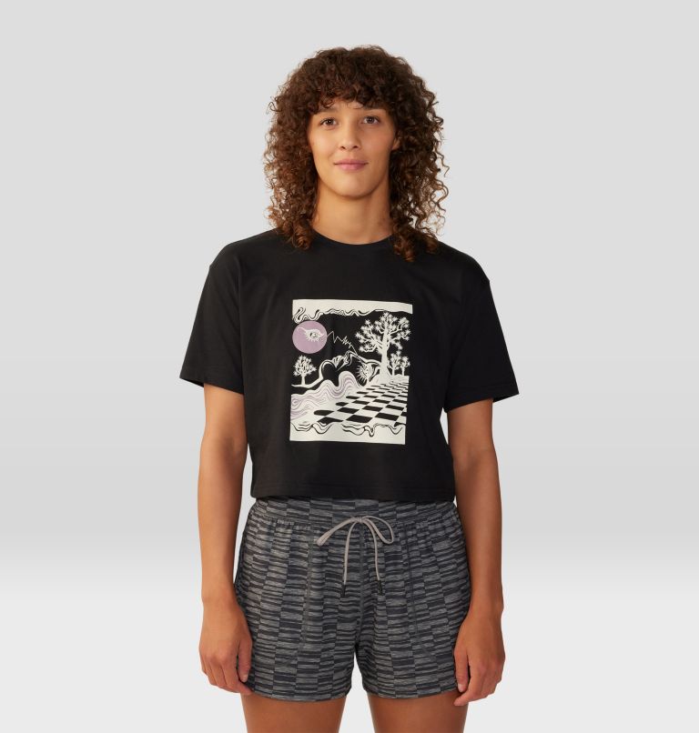 Women's By Marina Inoue Boxy Crop Short Sleeve, Color: Black, image 1