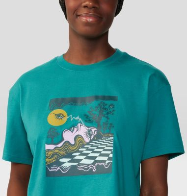 Women's By Marina Inoue Boxy Crop Short Sleeve, Color: Wintermint, image 4