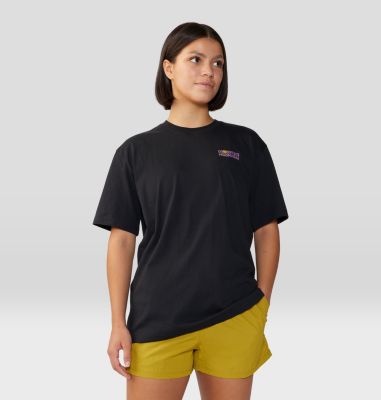 Women's Tie Dye Earth Boxy Short Sleeve, Color: Black, image 9