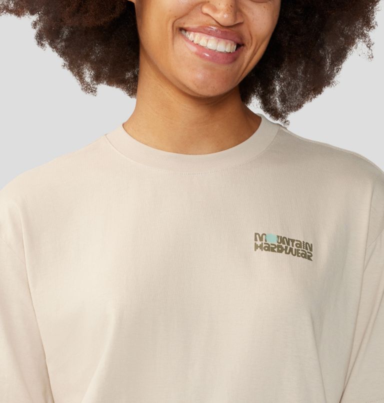 Women's Tie Dye Earth Boxy Short Sleeve, Color: Wild Oyster, image 4