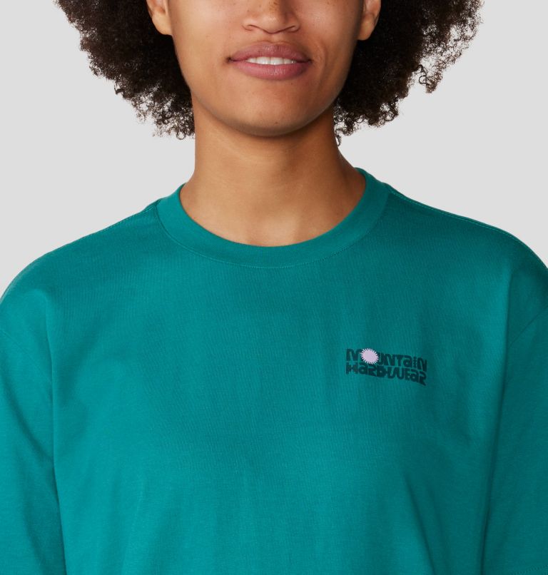 Tie Dye Earth Boxy Short Sleeve | 340 | L, Color: Wintermint, image 4