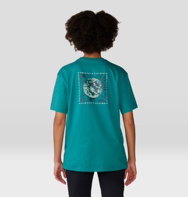 Women's Tie Dye Earth Boxy Short Sleeve, Color: Wintermint, image 2