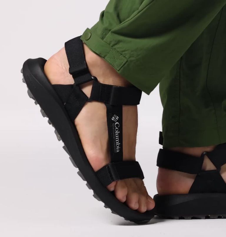 Men's Globetrot Sandal, Color: Black, White