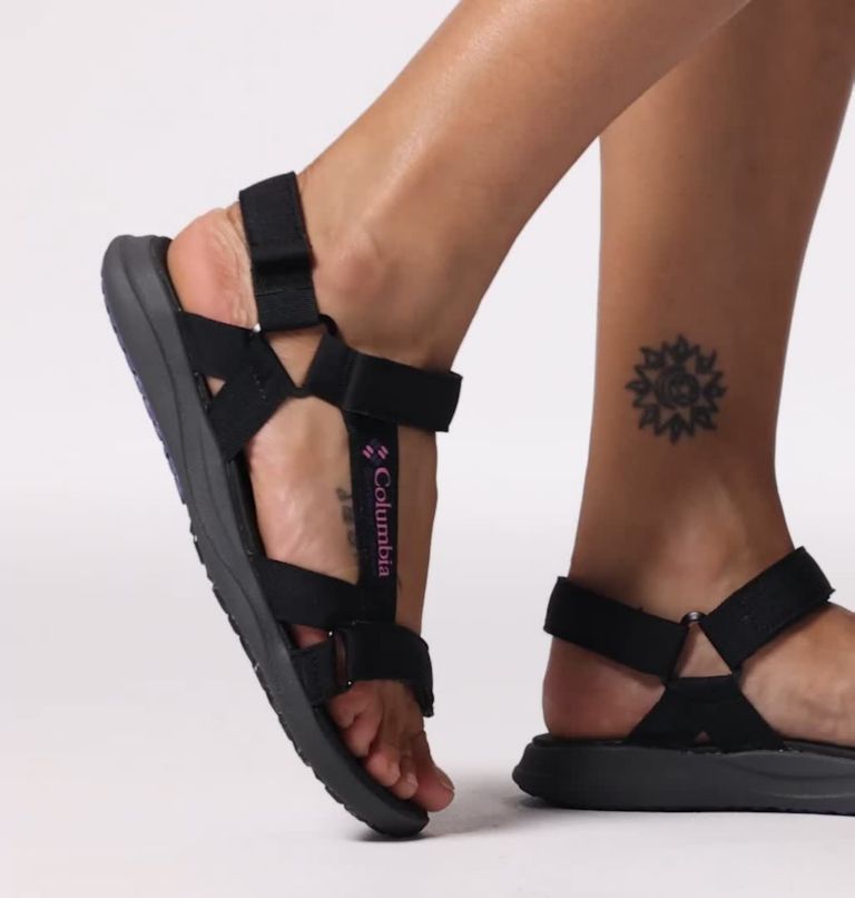 Sandale Globetrot pour femme, Color: Black, Cosmos