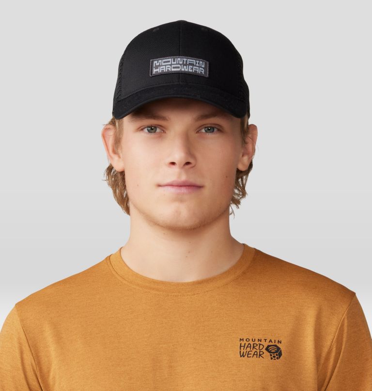 Thumbnail: Typography Trucker Hat, Color: Black, image 1