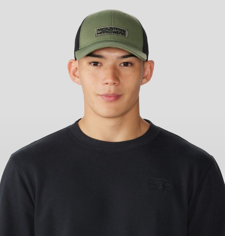 Thumbnail: Typography Trucker Hat, Color: Combat Green, image 6