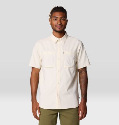 Men's Trail Sender Short Sleeve, Color: Stone, image 5