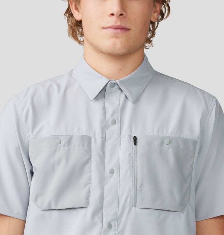 Men's Trail Sender Short Sleeve, Color: Glacial, Chalice, image 4