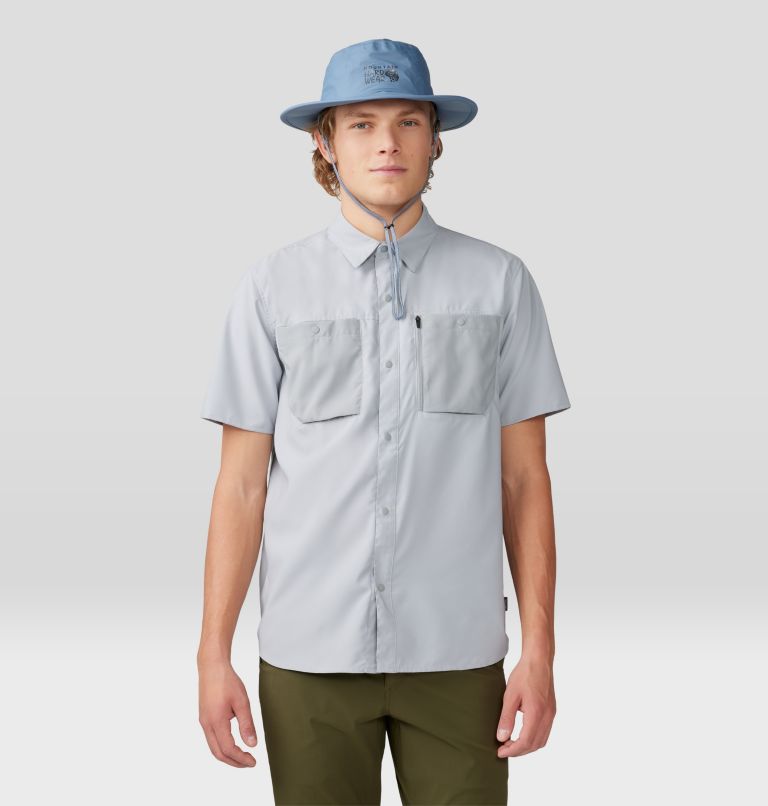Men's Trail Sender Short Sleeve, Color: Glacial, Chalice, image 6