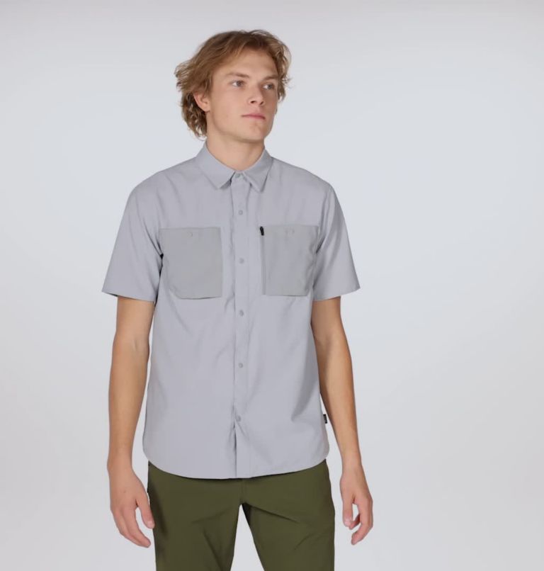 Men's Trail Sender Short Sleeve, Color: Glacial, Chalice