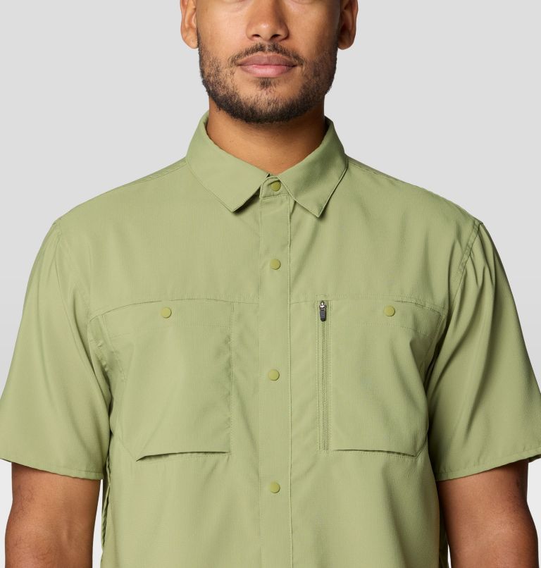 Men's Trail Sender Short Sleeve, Color: Light Cactus, image 5