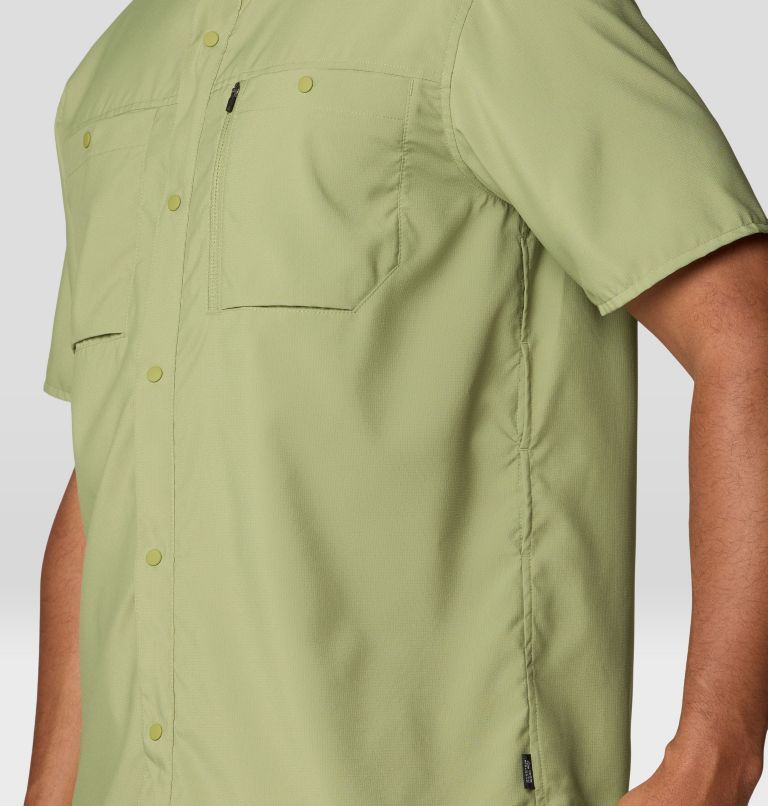 Men's Trail Sender Short Sleeve, Color: Light Cactus, image 6
