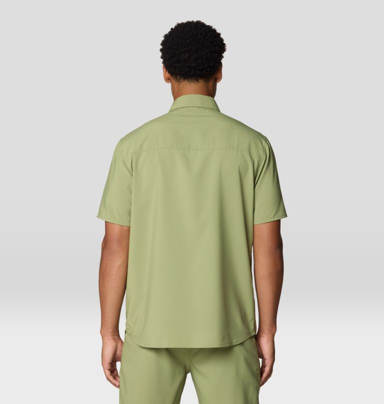 Men's Trail Sender Short Sleeve, Color: Light Cactus, image 3
