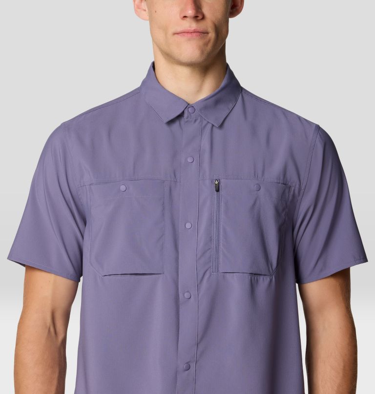 Men's Trail Sender Short Sleeve, Color: Dusted Sky, image 5
