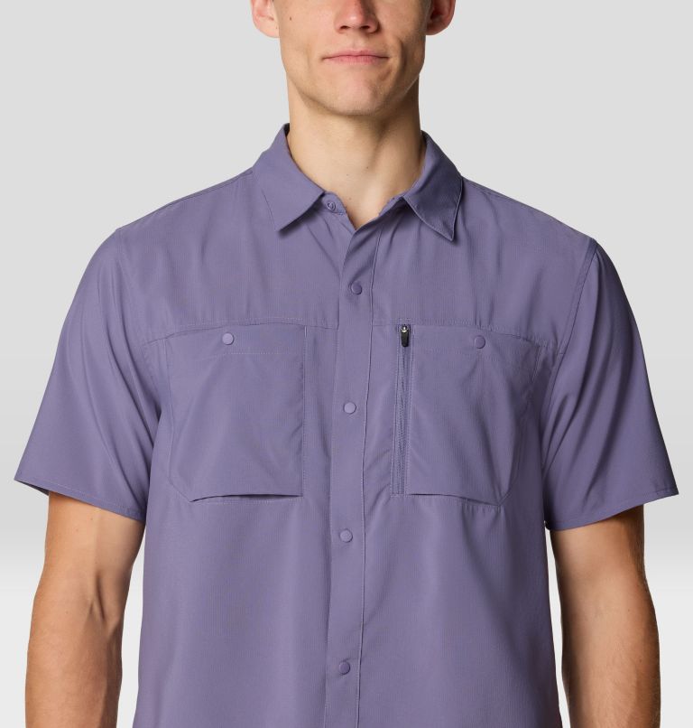 Men's Trail Sender Short Sleeve, Color: Dusted Sky, image 6
