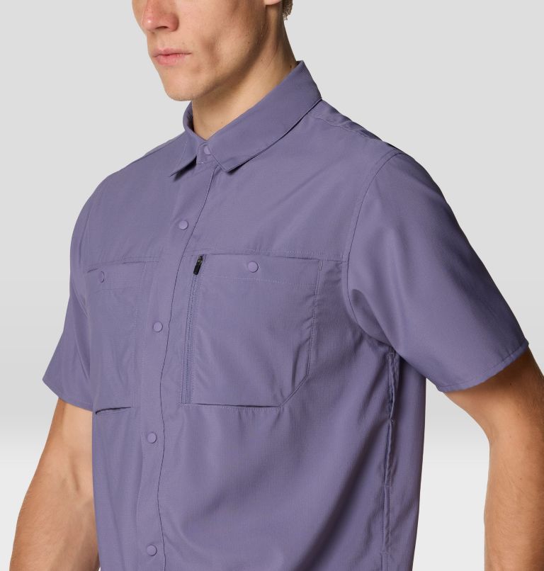 Men's Trail Sender Short Sleeve, Color: Dusted Sky, image 7