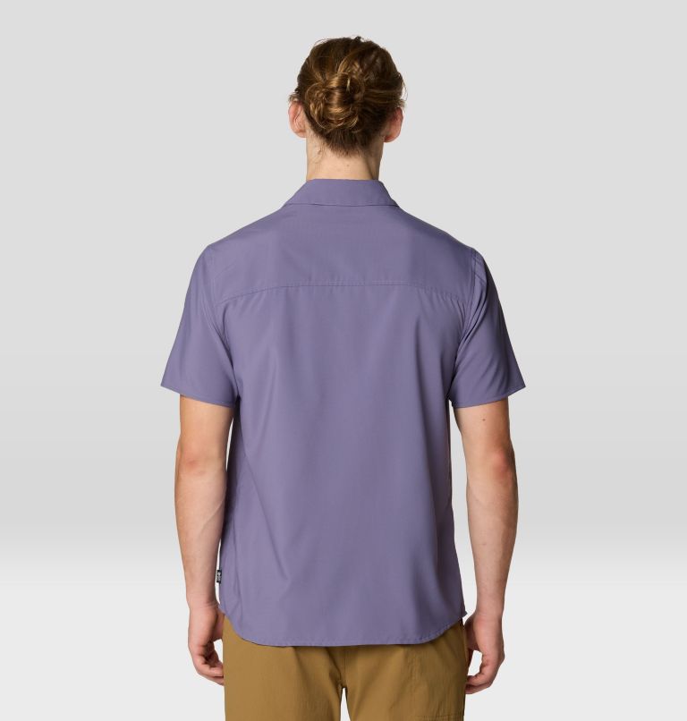 Men's Trail Sender Short Sleeve, Color: Dusted Sky, image 3