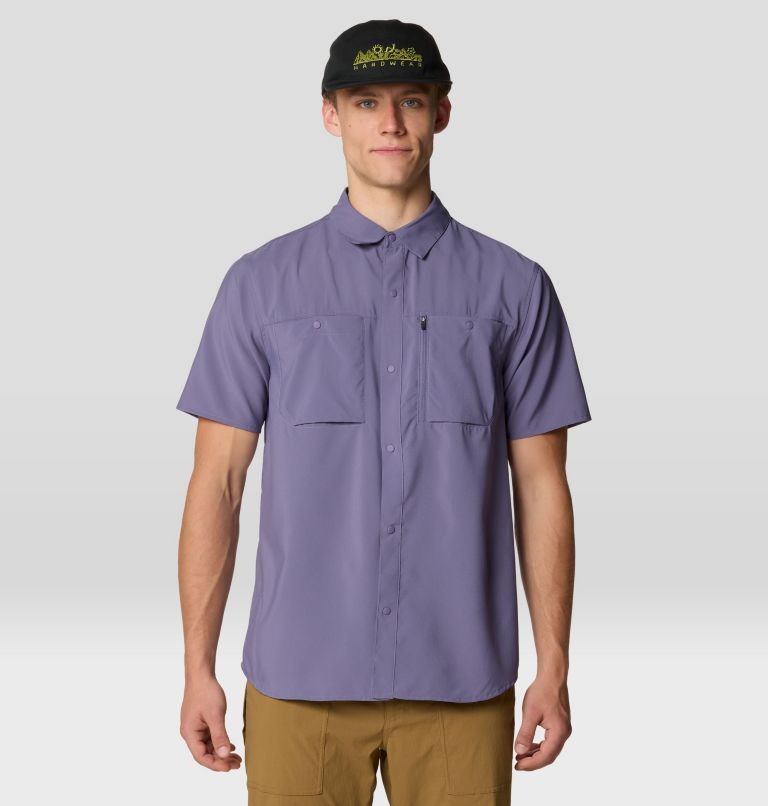 Men's Trail Sender Short Sleeve, Color: Dusted Sky, image 2