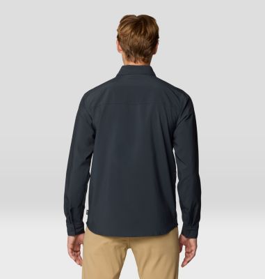 Men's Trail Sender Long Sleeve, Color: Dark Storm, image 6