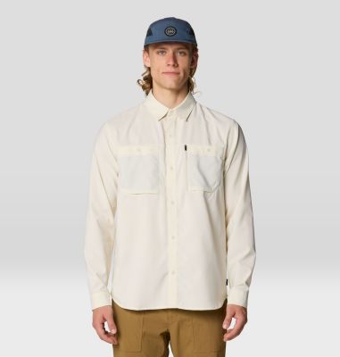 Men's Trail Sender Long Sleeve, Color: Stone, image 5