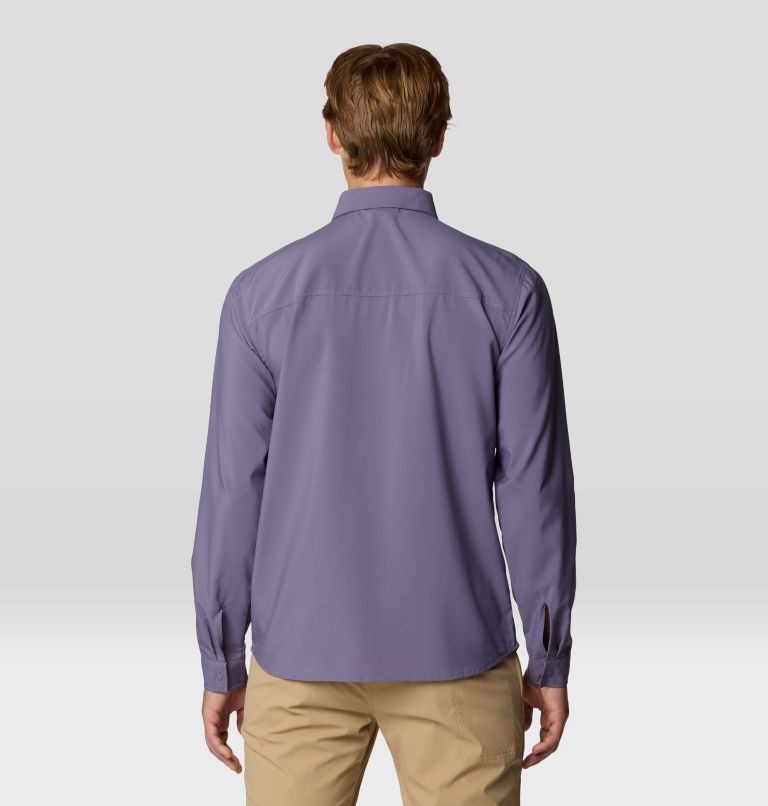 Men's Trail Sender Long Sleeve, Color: Dusted Sky, image 2