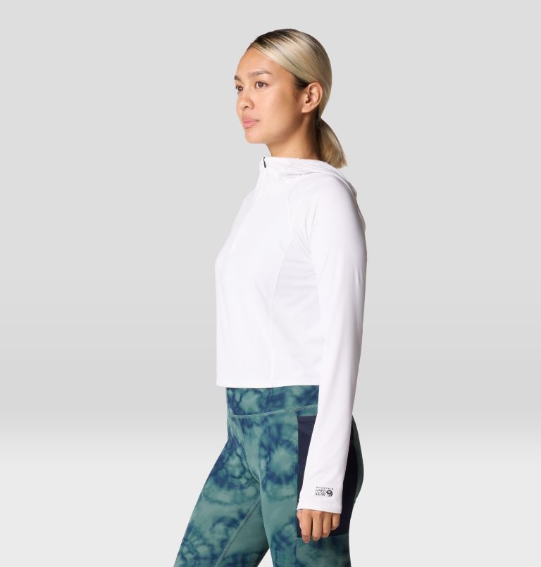 Women's Crater Lake Crop Zip, Color: Fogbank, image 3