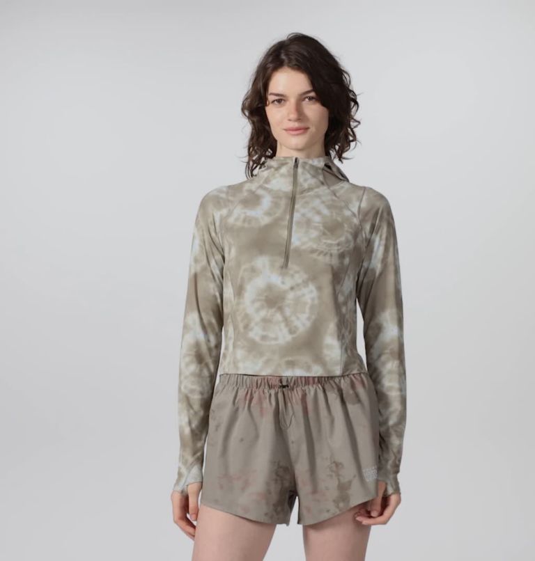 Crater Lake Crop Zip | 262 | XS, Color: Dunes Spore Dye Print