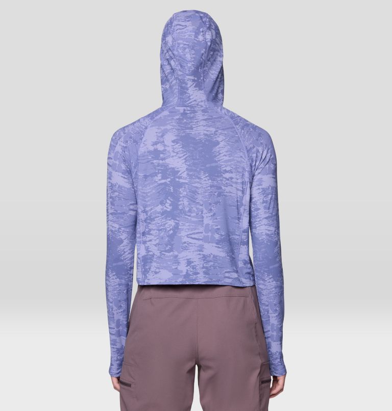Women's Crater Lake Crop Zip, Color: Avid Inked Dye Print, image 2