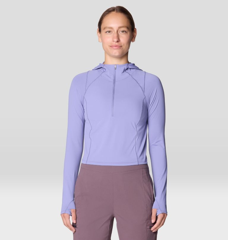 Women's Crater Lake Crop Zip, Color: Avid, image 6