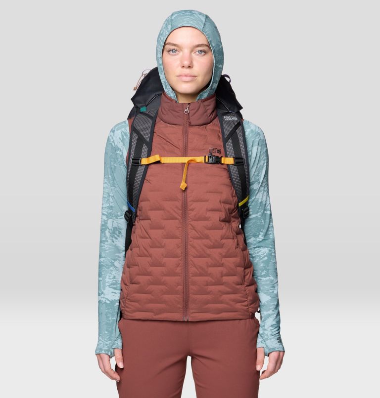 Women's Crater Lake Crop Zip, Color: Blue Sage Inked Dye Print, image 6