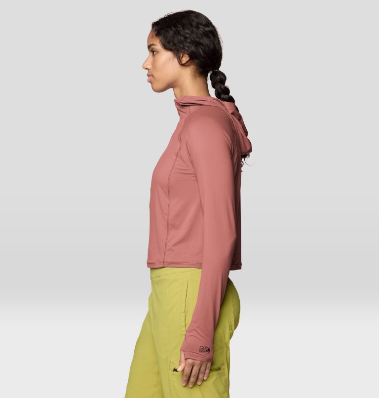 Women's Crater Lake Crop Zip, Color: Fleurs, image 3