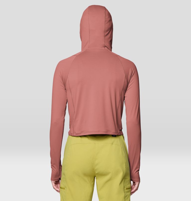 Women's Crater Lake Crop Zip, Color: Fleurs, image 2