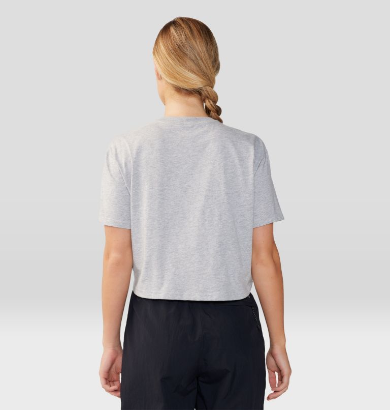Women's Jagged Peak Boxy Crop Short Sleeve, Color: Hardwear Grey Heather, image 2