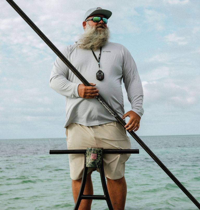 Men's PFG Solar Stream Hoodie, Color: Cool Grey, image 7