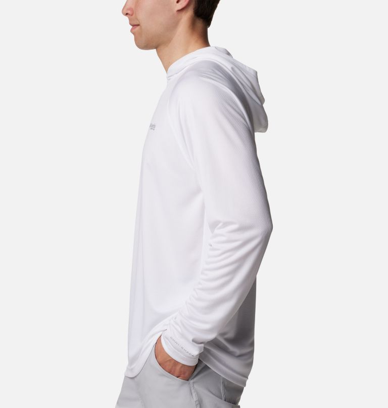 Men's PFG Solar Stream Hoodie, Color: White, image 3