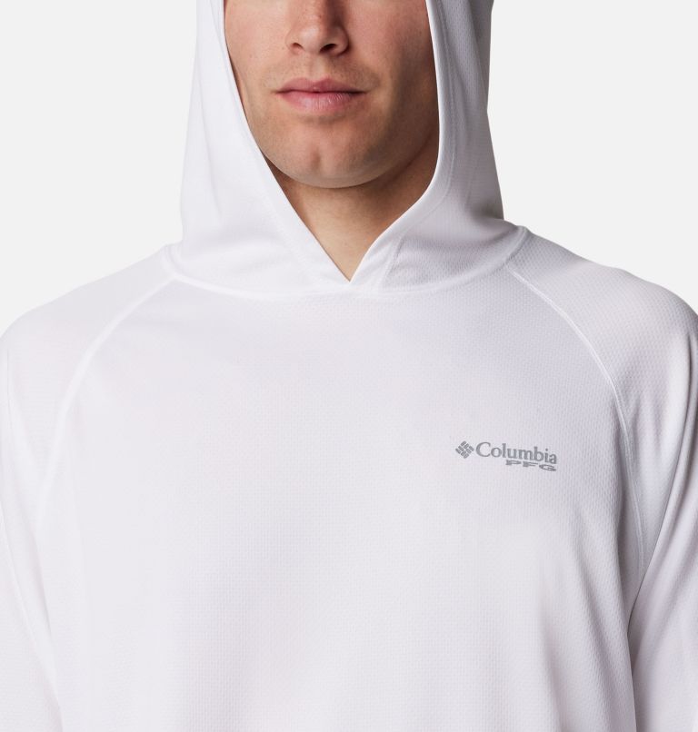 Men's PFG Solar Stream Hoodie, Color: White, image 4
