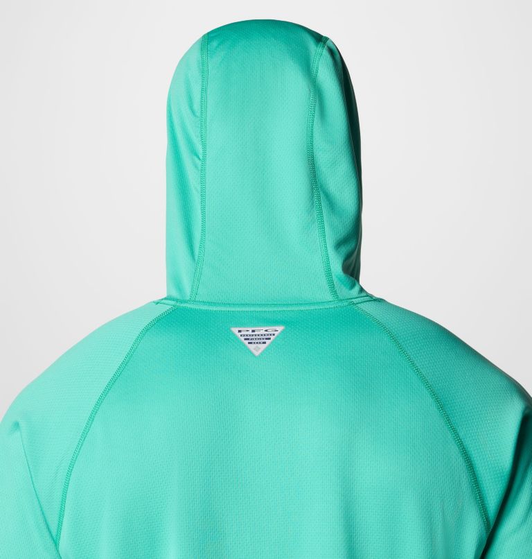Men's PFG Solar Stream Hoodie, Color: Glaze Green, image 6