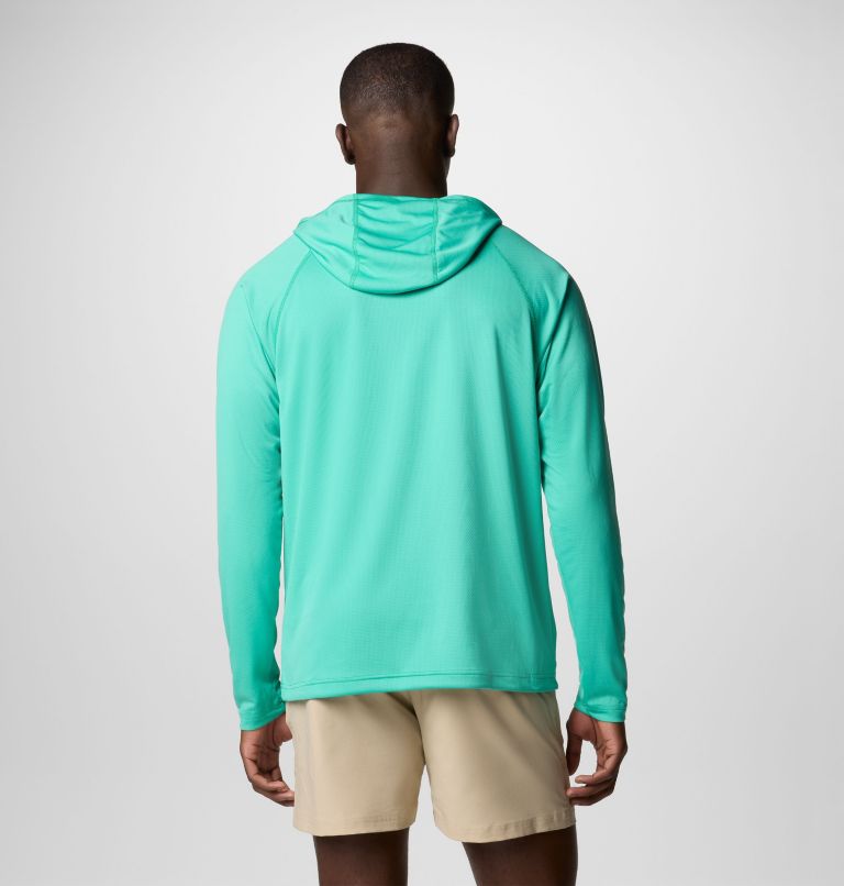 Men's PFG Solar Stream Hoodie, Color: Glaze Green, image 3